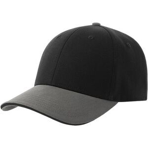 Atlantis Unisex Adult Liberty Sandwich 6 Panel Sustainable Cap / Black/Gray